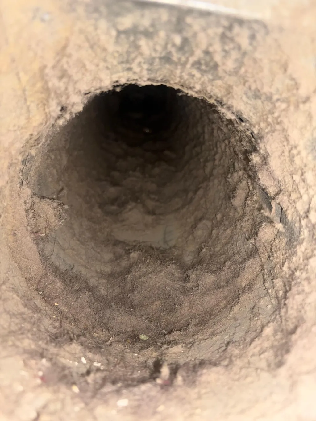 Air duct cleaning in Fishkill, NY by Your Neighbor's Air Care: example job photo of a dusty branch duct